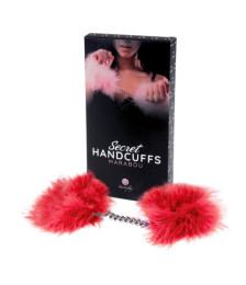 Menotte plume marabou rouge - SP4152